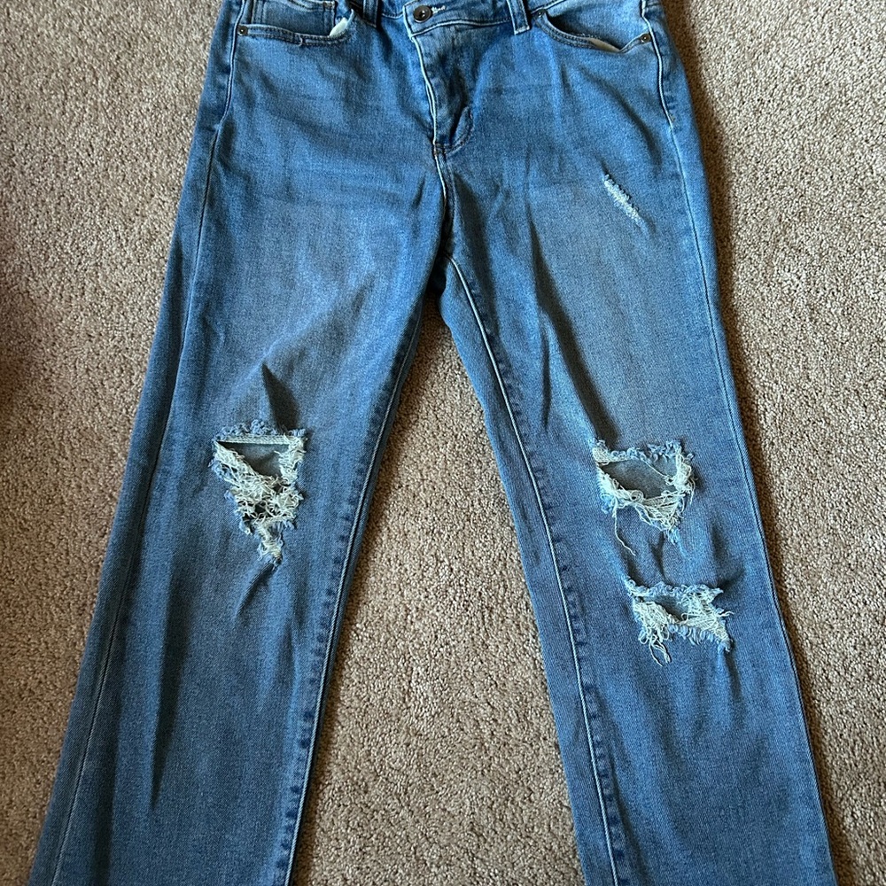 Distressed Blue Women's Jeans